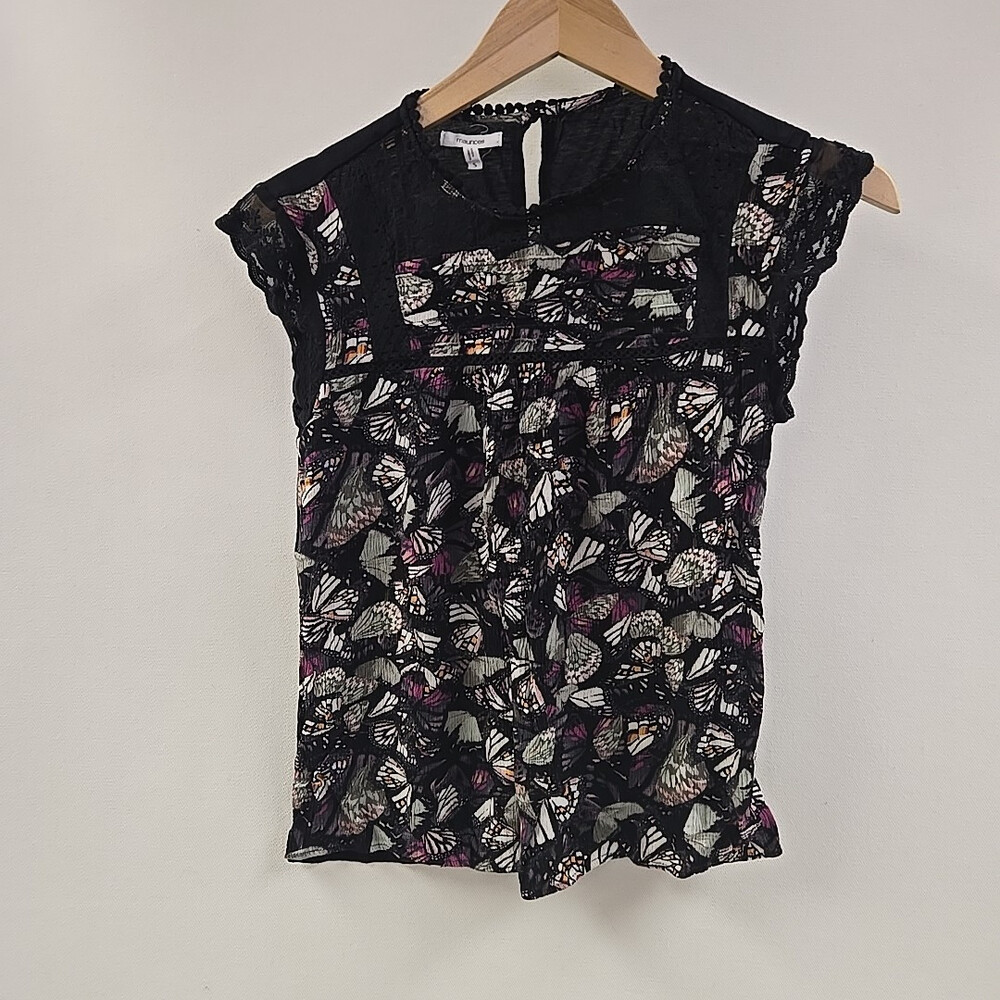 Maurices Sleeveless Top Multicolor Womens Small Butterfly Pattern